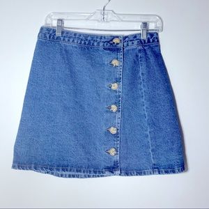 ASOS Denim Wrap Skirt with Side Buttons 6